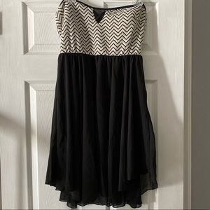 Strapless Black Cocktail Dress